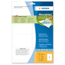 Movables Labels Repositionable White [4725